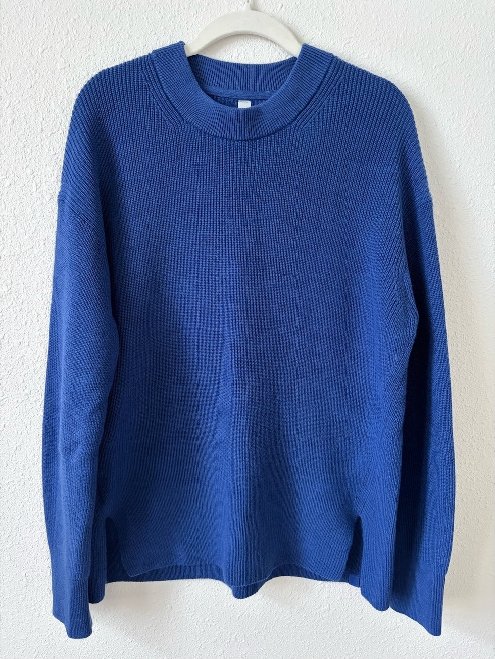 Lululemon Merino Wool Blend Ribbed Crewneck Sweater Heathered Psychic Size 6
